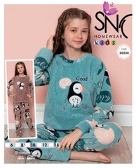 Пижама детская теплая флис и махра | ТМ. SNC art 20238 | ростовка - 5шт 20238 фото