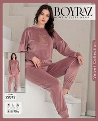 Пижама батал с длинным рукавом теплая велюровая ТМ. Boyraz art.22012-1 1_22012 фото