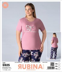 Жіноча піжама супер батал футболка та штани TM Rubina art 5925 5925 фото