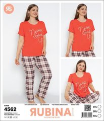 Женская пижама батал футболка и штаны TM Rubina art. 4562 4448 фото
