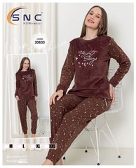 Пижама женская теплая флис и махра ТМ. SNC art 20633 20633 фото