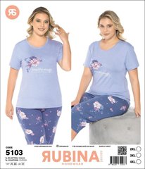 Женская пижама батал бриджи и футболка Rubina Secret art.5103 5103 фото