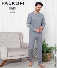 Мужская пижама теплая плотный интерлок TM. Falkom art. 7054 7053 фото