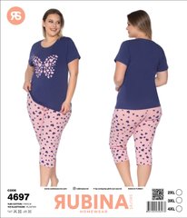 Женская пижама батал бриджи и футболка Rubina Secret art.4697 4697 фото