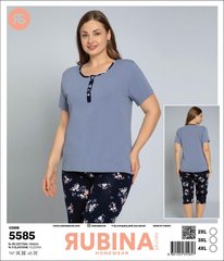 Женская пижама батал бриджи и футболка Rubina Secret art.5585 5585 фото