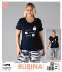 Женская пижама батал бриджи и футболка Rubina Secret art.5529 5529 фото