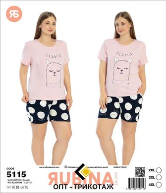 Женская пижама батал шорты и футболка Rubina Secret Турция art.5115 5115 фото