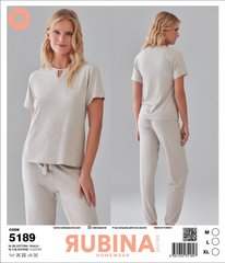 Жіноча піжама штани та футболка Rubina Secret art 5189 5189 фото