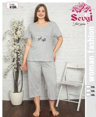 Женская пижама батал бриджи и футболка Sevgi art.4104 4104 фото