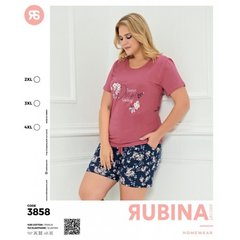 Женская пижама батал шорты и футболка Rubina Secret Турция art.3858 3858 фото