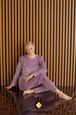 Пижама с длинным рукавом теплая велюровая ТМ. Pijamoni art.4200-47 4200-47 фото