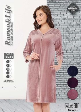 Велюровый Халат на Молнии Romeo Life, арт. 3693 T_3693 фото