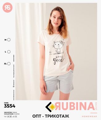 Жіноча піжама шортики та футболка від TM. Rubina Secret art.3554 3554 фото