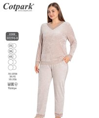 Жіноча піжама велюрова довгий рукав та штани Cotpark art 30296-B 30296-B фото