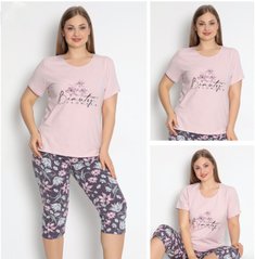 Жіноча піжама батал бриджі та футболка Rubina Secret art.4440 4440 фото