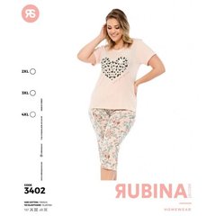 Женская пижама больших размеров бриджи и футболка Rubina Secret Турция art.3402 3402 фото