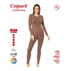 Термобілизна жіноча комплект коричневого кольору TM. Cotpark Розмір S 9010-44 фото