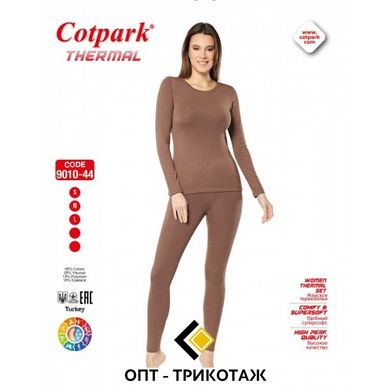 Термобілизна жіноча комплект коричневого кольору TM. Cotpark Розмір S 9010-44 фото
