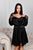 Комплект халат та нічна сорочка атлас чорний колір 2012-2 фото