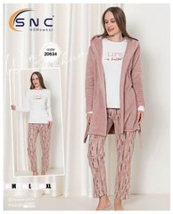Пижама с махровом халатом теплая ТМ. SNC art 20634 20634 фото