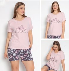 Жіноча піжама великих розмірів шорти та футболка Rubina Secret Туреччина art.4438 4438 фото