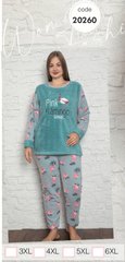 Пижама батал теплая флис и махра | ТМ. SNC art 20260-1 | ростовка - 4шт 20260-1 фото