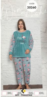 Пижама батал теплая флис и махра | ТМ. SNC art 20260-1 | ростовка - 4шт 20260-1 фото