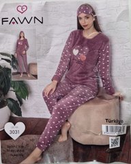 Пижама теплая флис и махра | ТМ. FAWN art.3031 | Ростовка - 4шт 3031 фото