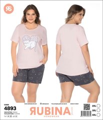 Женская пижама батал шорты и футболка Rubina Secret Турция art.4893 4893 фото