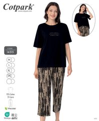 Жіноча піжама напів-батал бриджі та футболка Cotpark art.14515 14515 фото