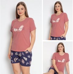 Жіноча піжама великих розмірів шорти та футболка Rubina Secret Туреччина art.4410 4410 фото