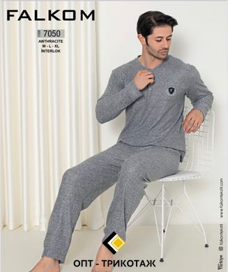 Мужская пижама теплая плотный интерлок TM. Falkom art. 7050 7050 фото
