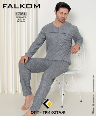 Мужская пижама теплая плотный интерлок TM. Falkom art. 7051 7051 фото