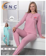 Жіноча піжама інтерлок однотонна ТМ. SNC art 20268 | Оптом ростовка - 4шт, Рожевий, M. L. XL. 2XL