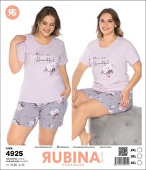 Женская пижама батал шорты и футболка Rubina Secret Турция art.4925 4925 фото