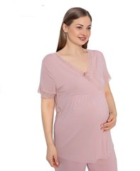 Комплект для беременных батал футболка и штаны из вискозы Cotpark art. 14477-B | цвет Пудра 14477-B фото