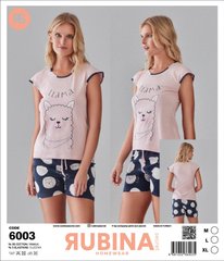 Жіноча піжама шортики та футболка від TM. Rubina Secret art.6003 6003 фото