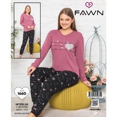 Женские пижамы интерлок, цвета разные TM FAWN 1660 фото