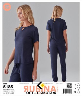 Жіноча піжама штани та футболка Rubina Secret art 5185 5185 фото