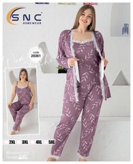 Комплект домашній трійка батал халат майка штани TM SNC art 20361 20361 фото