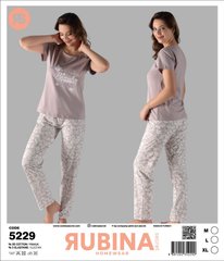 Жіноча піжама штани та футболка Rubina Secret art 5229 5229 фото