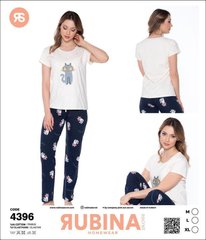 Женская пижама штаны и футболка Rubina Secret Турция art. 4396 4396 фото