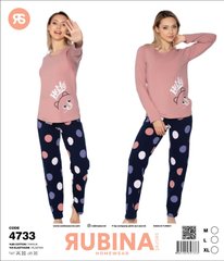 Женская пижама штаны и футболка длинный рукав Rubina Secret art. 4733 4733 фото