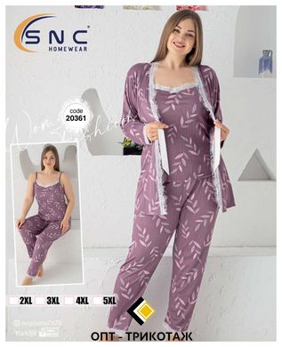 Комплект домашній трійка батал халат майка штани TM SNC art 20361 20361 фото