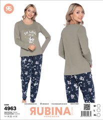 Женская пижама штаны и футболка длинный рукав Rubina Secret art. 4963 4963 фото