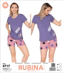 Піжама жіноча з шортами та футболка Rubina Secret art.4717 4717 фото