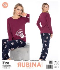 Женская пижама штаны и футболка длинный рукав Rubina Secret art. 5131 5131 фото