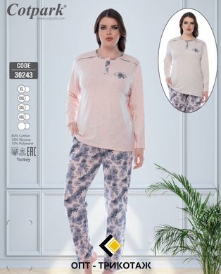 Жіноча піжама великого розміру з віскозою Cotpark art. 30243 30243 фото