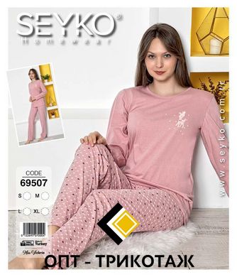 Жіноча піжама футболка з довгим рукавом та штани Seyko art. 69507 69507 фото