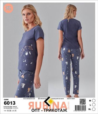 copy_Женская пижама штаны и футболка Rubina Secret art. 6013 6013 фото